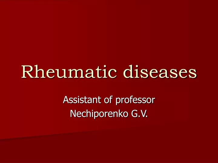 rheumatic diseases