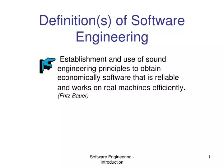 definition s of software engineering