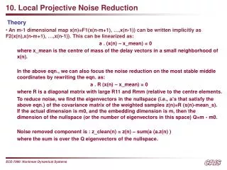 10. Local Projective Noise Reduction