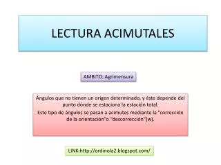 lectura acimutales