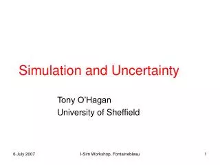 Simulation and Uncertainty