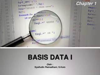 basis data i oleh syaifudin ramadhani s kom