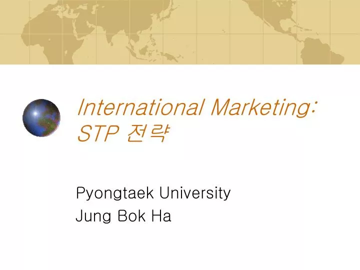international marketing stp