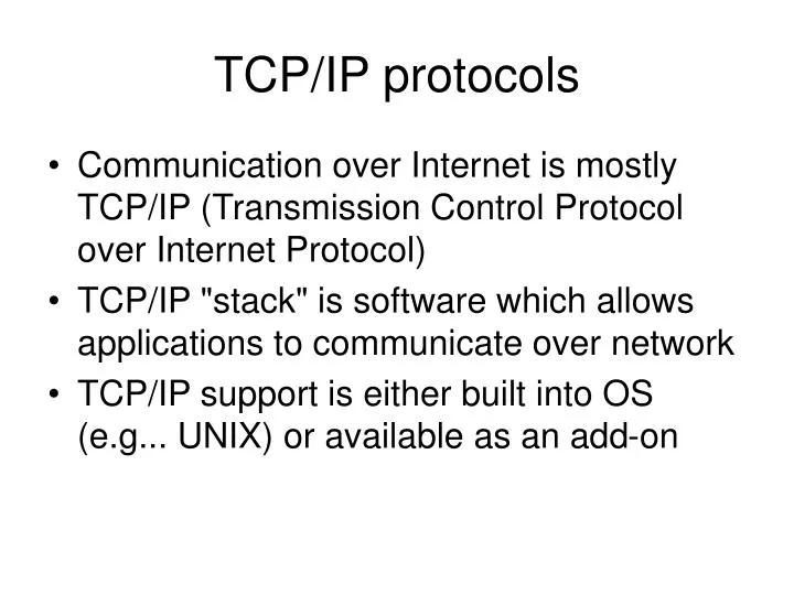 tcp ip protocols