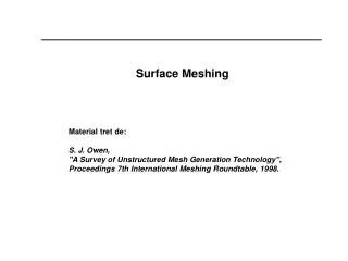 Surface Meshing