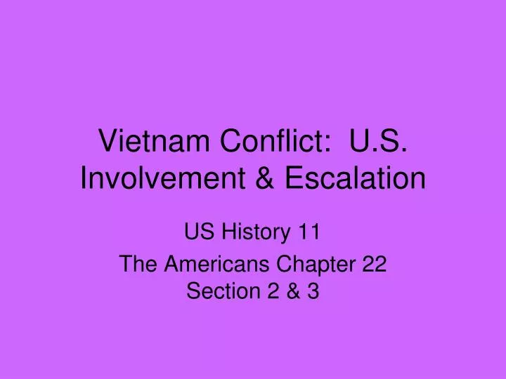 vietnam conflict u s involvement escalation