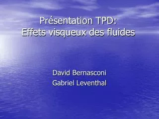 pr sentation tpd effets visqueux des fluides