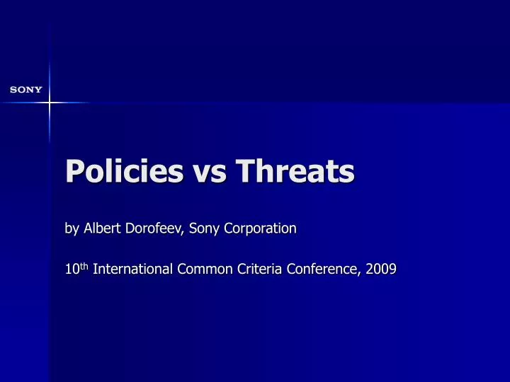 policies vs threats