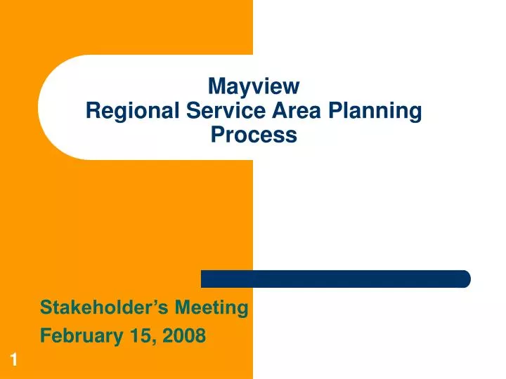 mayview regional service area planning process