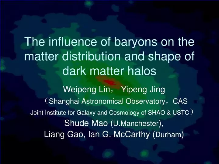 the influence of baryons on the matter distribution and shape of dark matter halos