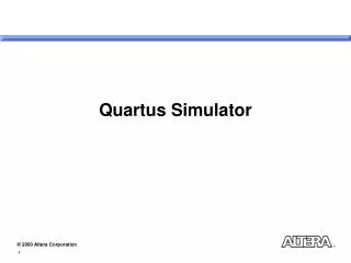Quartus Simulator