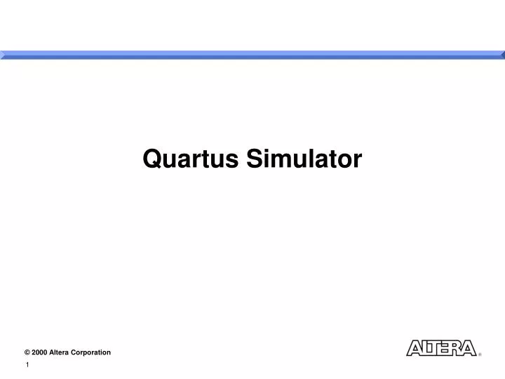 quartus simulator