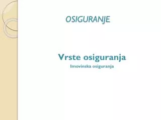 osiguranje