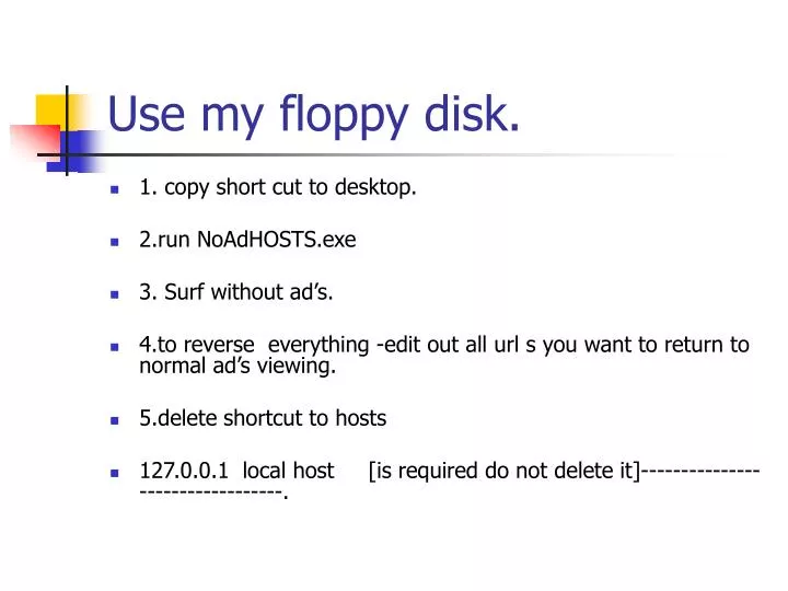 use my floppy disk