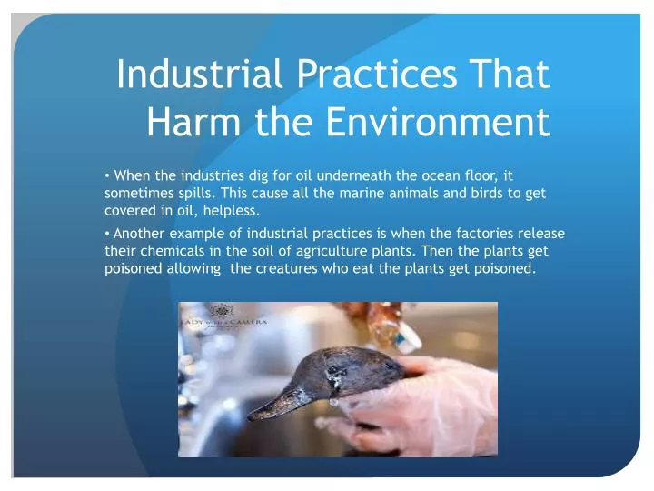 industrial practices that harm the environment