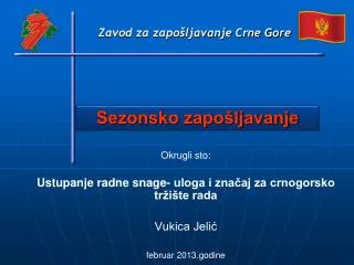 sezonsko zapo ljavanje