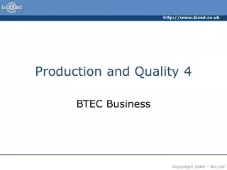 Production and Quality 4