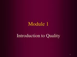 Module 1