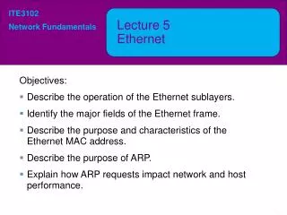 Lecture 5 Ethernet