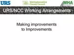 URS/NCC Working Arrangements
