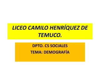 liceo camilo henr quez de temuco