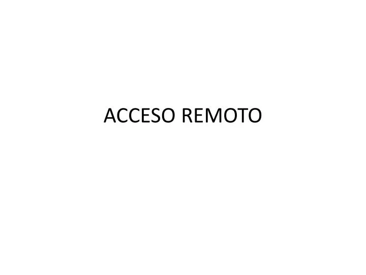 acceso remoto
