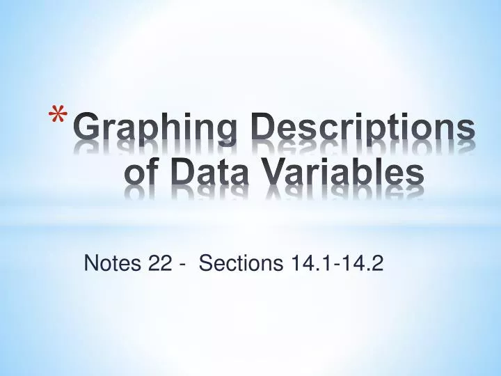 graphing descriptions of data variables