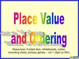 Place Value and Ordering