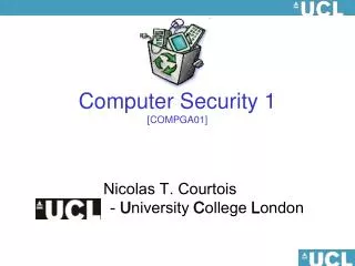 Computer Security 1 [COMPGA01]