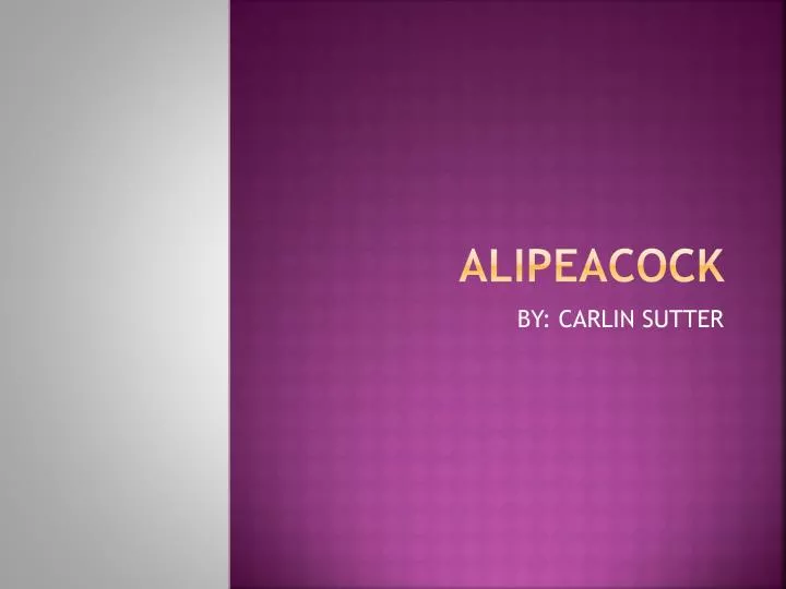 alipeacock
