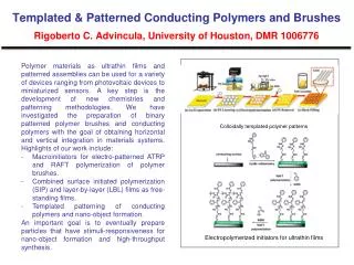 Colloidally templated polymer patterns