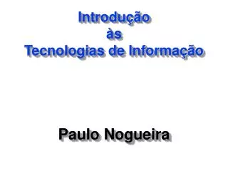 introdu o s tecnologias de informa o