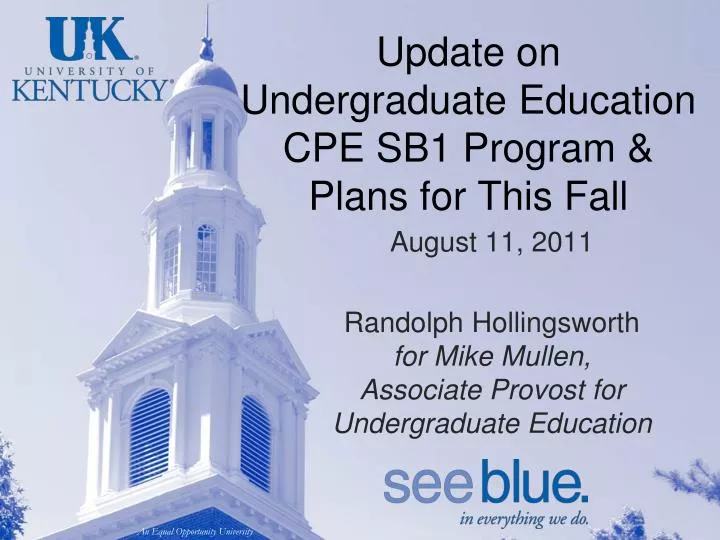 update on undergraduate education cpe sb1 program plans for this fall