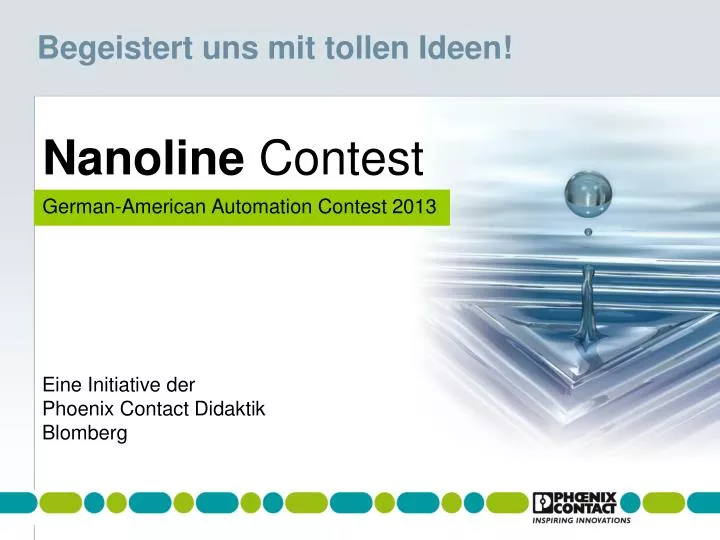 nanoline contest german american automation contest 2013