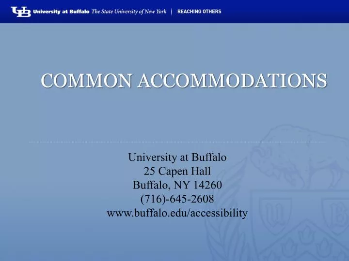 common accommodations