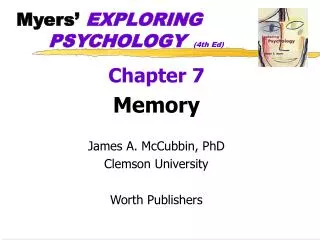 myers exploring psychology 4th ed