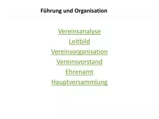 f hrung und organisation