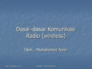 dasar dasar komunikasi radio wireless