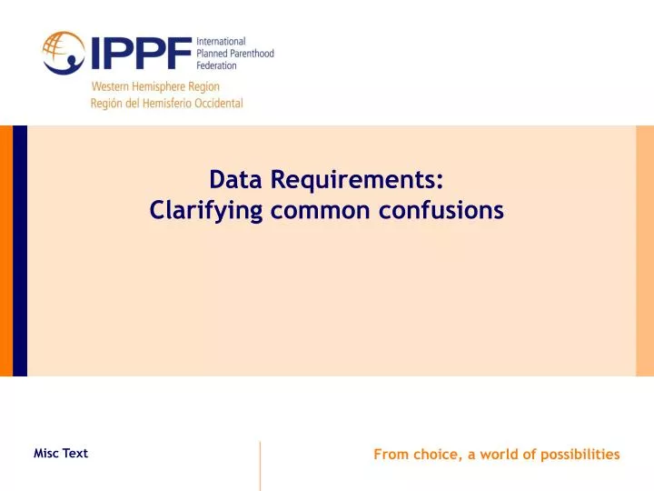 data requirements clarifying common confusions