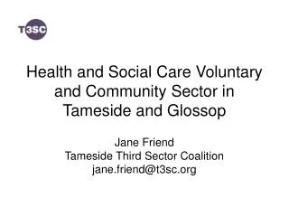 Health and Social Care Voluntary and Community Sector in Tameside and Glossop