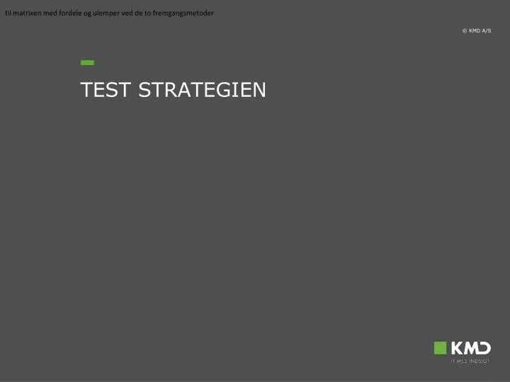 test strategien