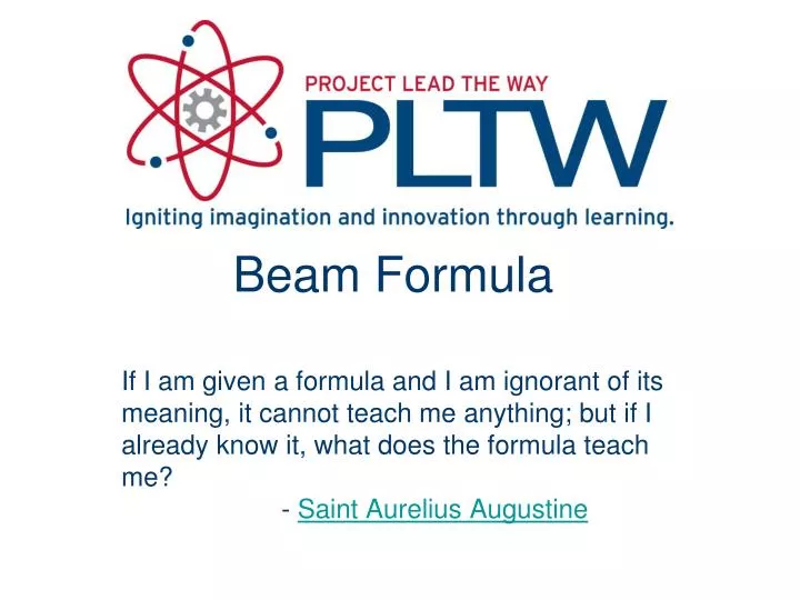 beam formula