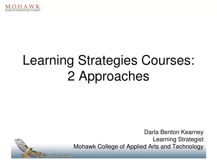 learning strategies courses 2 approaches