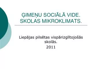 ime u soci l vide skolas mikroklimats