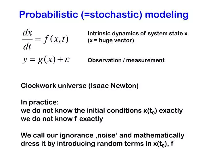 probabilistic stochastic modeling