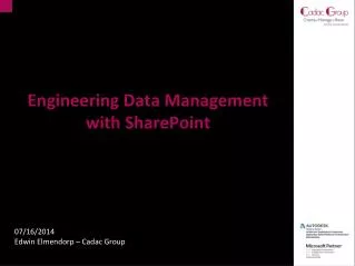 Engineering Data Management with SharePoint