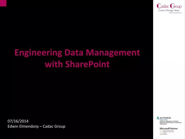 engineering data management with sharepoint