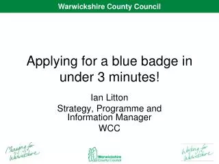 Applying for a blue badge in under 3 minutes!