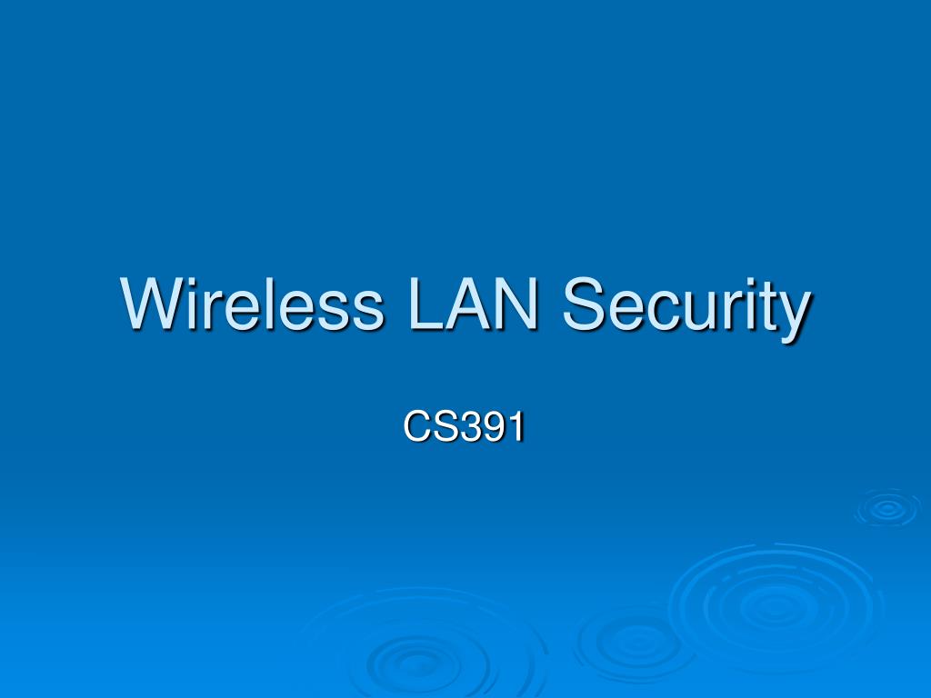 PPT - Wireless LAN Security PowerPoint Presentation, free download - ID ...
