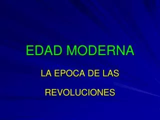 edad moderna